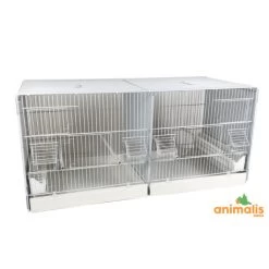 Cage Domus-Molinari 90cm Blanche Avec Parois Latérales Amovibles