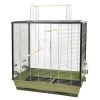 Duvo Cage Pour Oiseaux "Natural Fiona" Vert Olive/zinc - 78x48x81,5cm
