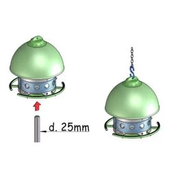 Mangeoire "Space Garden" -Oiseaux Soldes mangeoire verte pour jardin 1