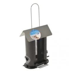 Duvo Silo En Métal Pour Arachides 2 Cotés - 21x13,5x24cm - Noir